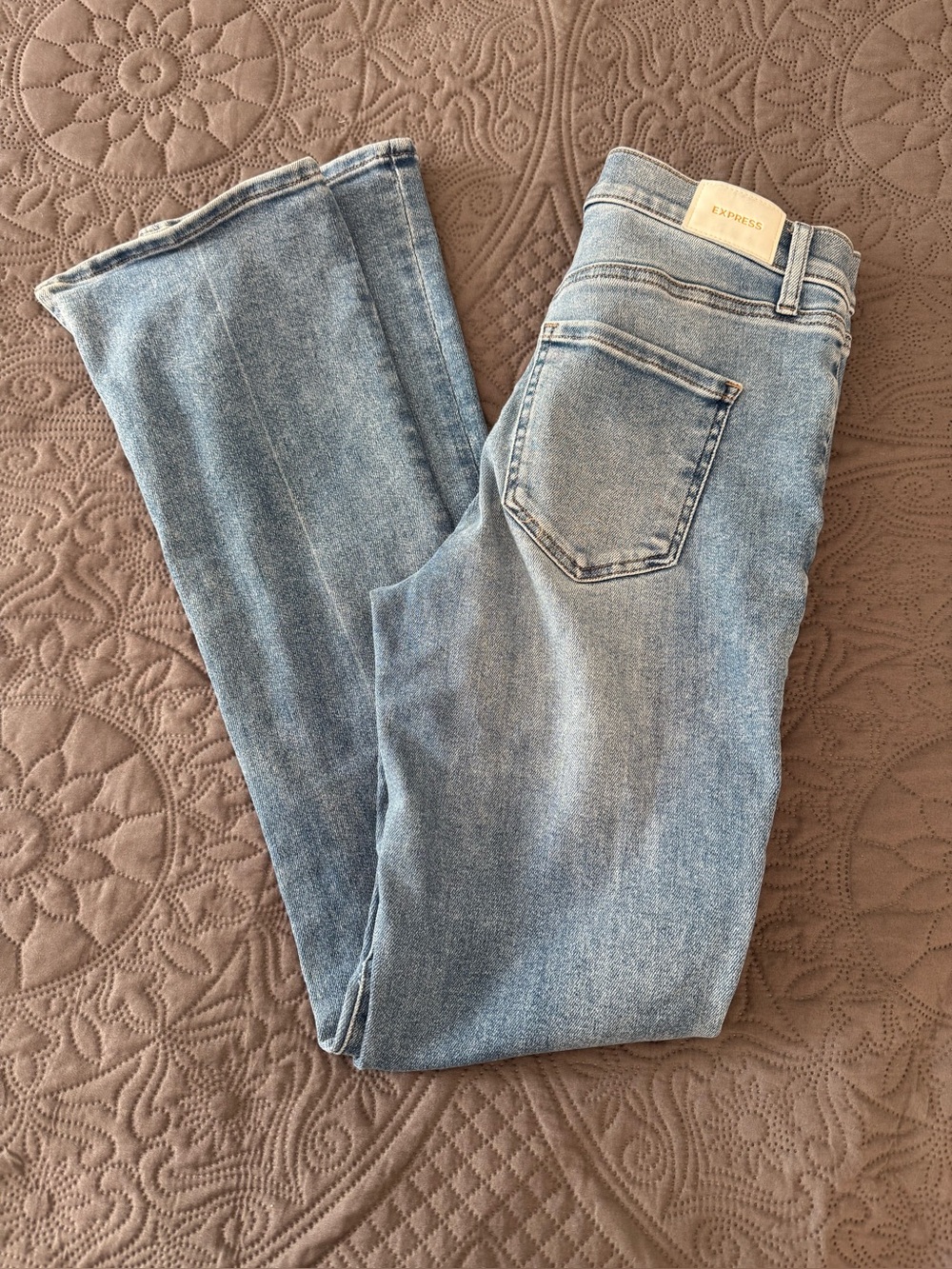 Express Light Blue Flare Jeans 8R